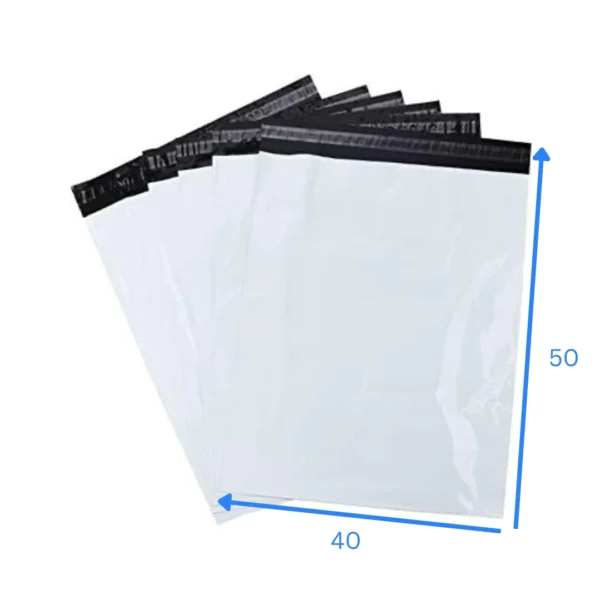 Sachet 40×50 Scellable Blanc adhésif.
