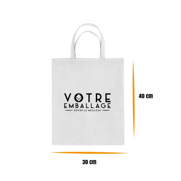 Sac tissu non-tissé 40 x 30 Blanc avec Inse 80g