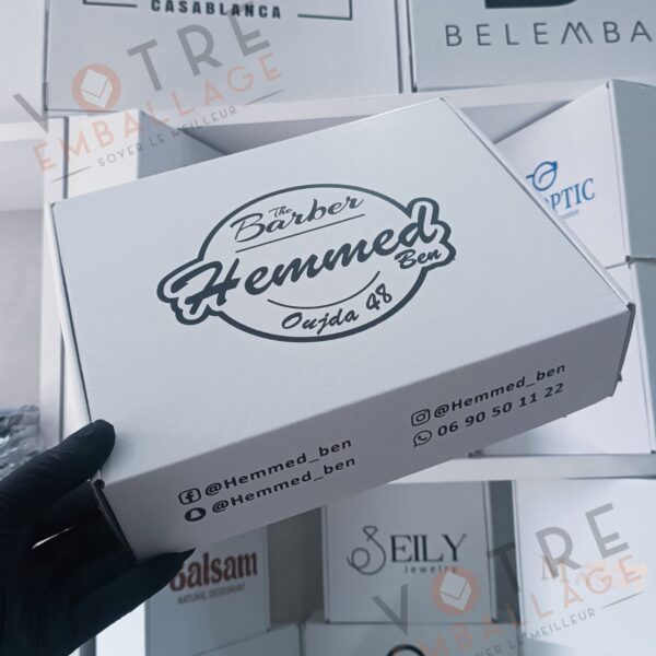 Boite Valise 26x21x7 Carton blanc