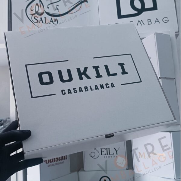 Boite Valise 30x30x8 Carton blanc